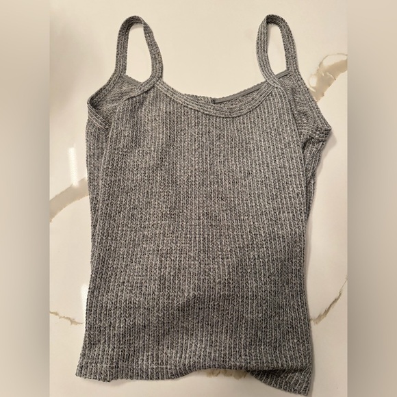Lulu’s Payton Heather Grey Button-Up Tie-Front Tank Top - Sz M - Picture 6 of 9